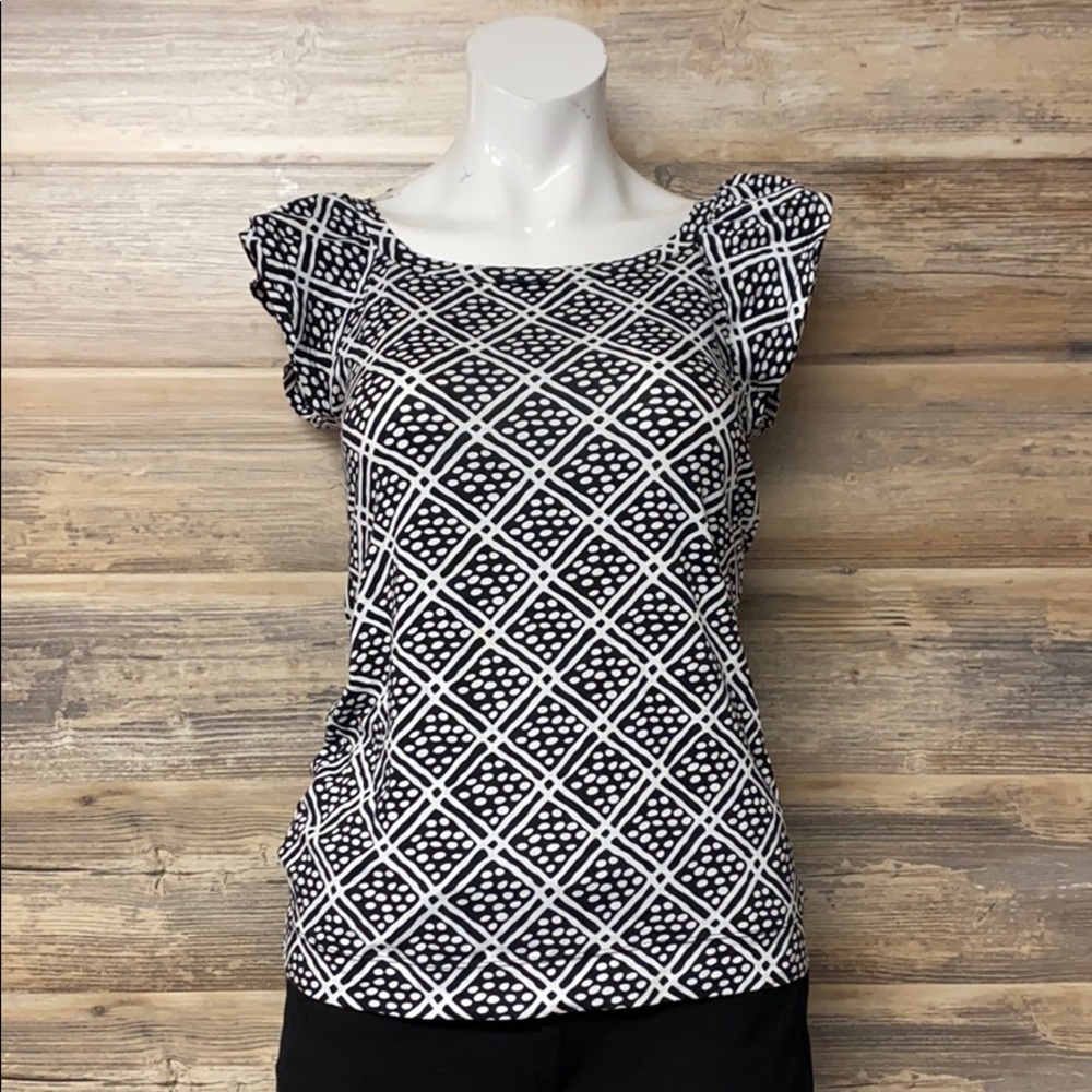 Banana Republic Scoop Neck Cap Sleeve Tee Small